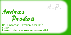 andras prokop business card